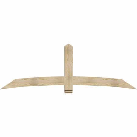 Ekena Millwork Bellingham Rough Sawn Timber Gable Bracket, Douglas Fir, 96"W x 32"H x 4"D x 6"F, 8/12 Pitch GBW096X32X0406BEL00RDF